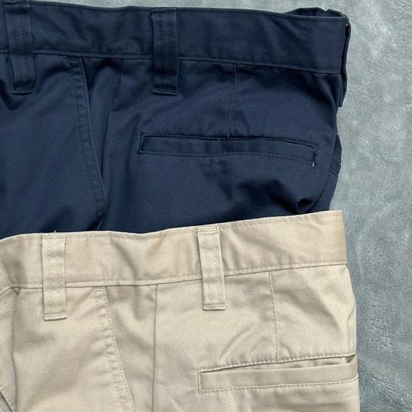Bundle Boys Slim Pants Beige 12 Slim Navy 14 Slim adjustable Elastic Waistband - Picture 3 of 10